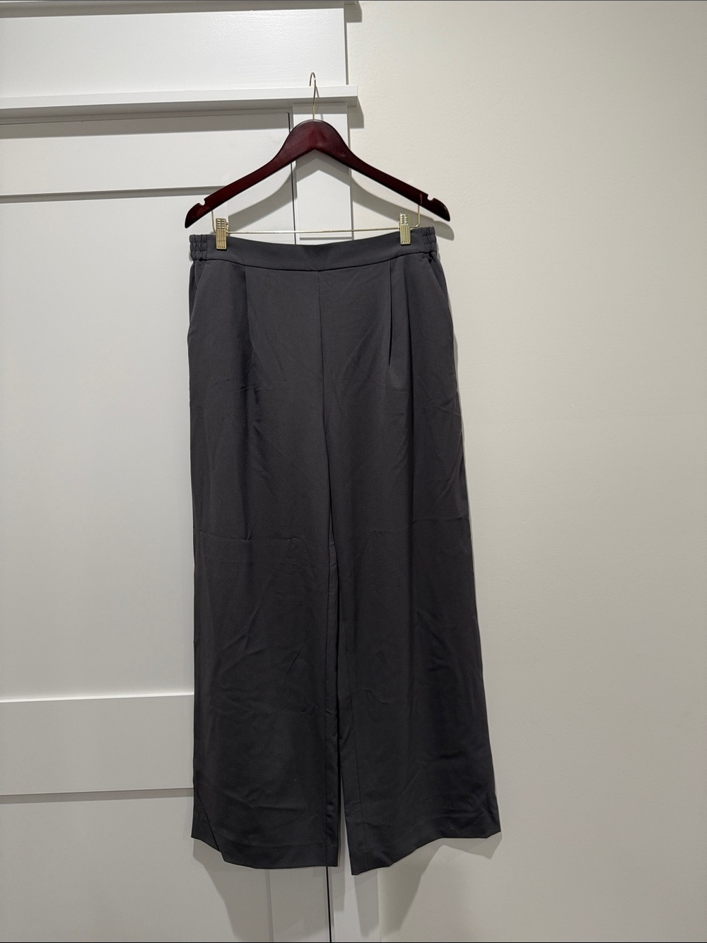 AllSaints Classic Wide-Leg Women’s Pants - Charcoal Gray